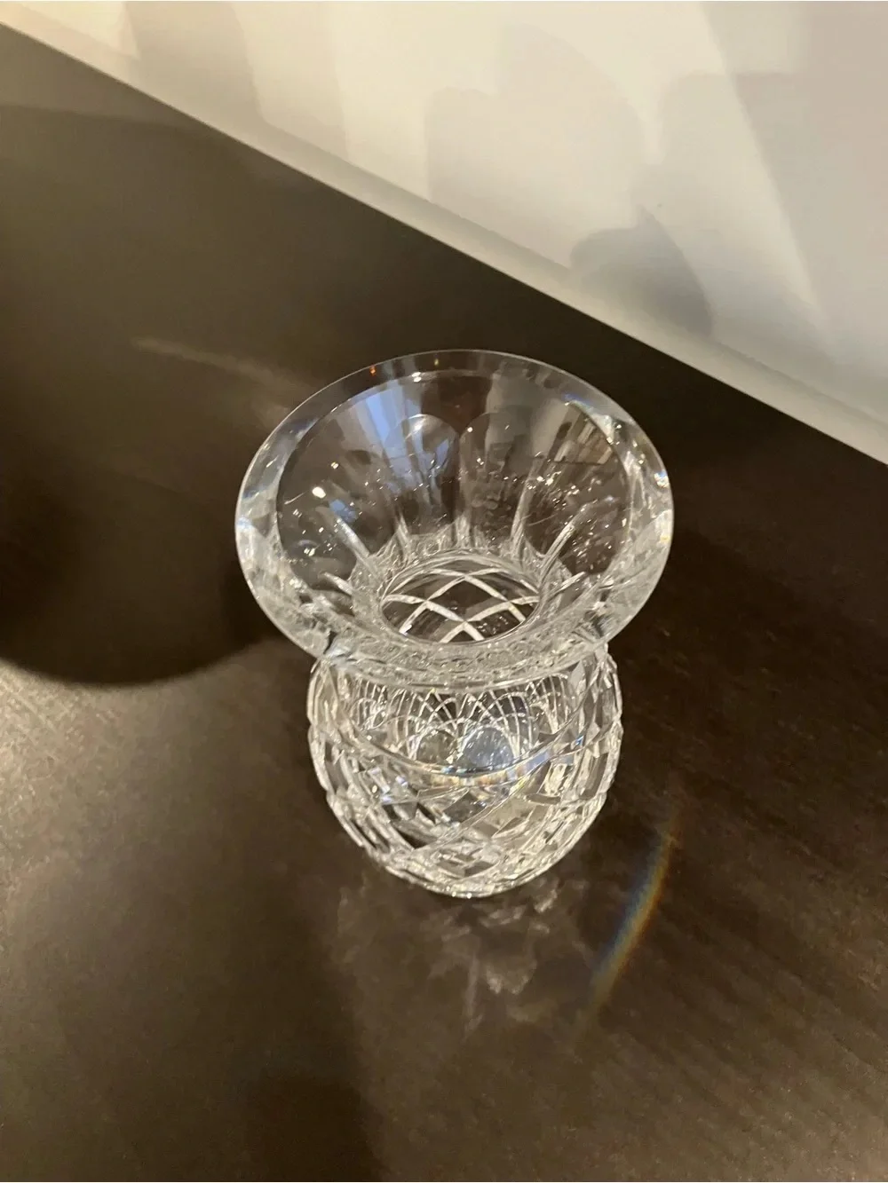 Clear Crystal Cut Glass Vase - Elegant Home Accent